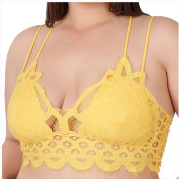 Other - STUNNING! YELLOW PLUS SIZE BRA LACE BRALETTE SO GORGEOUS NEW IN PACKAGE